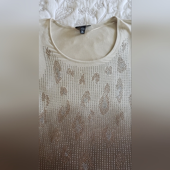 Style and Co embellished t-shirt tunic top sz L - Picture 7 of 10